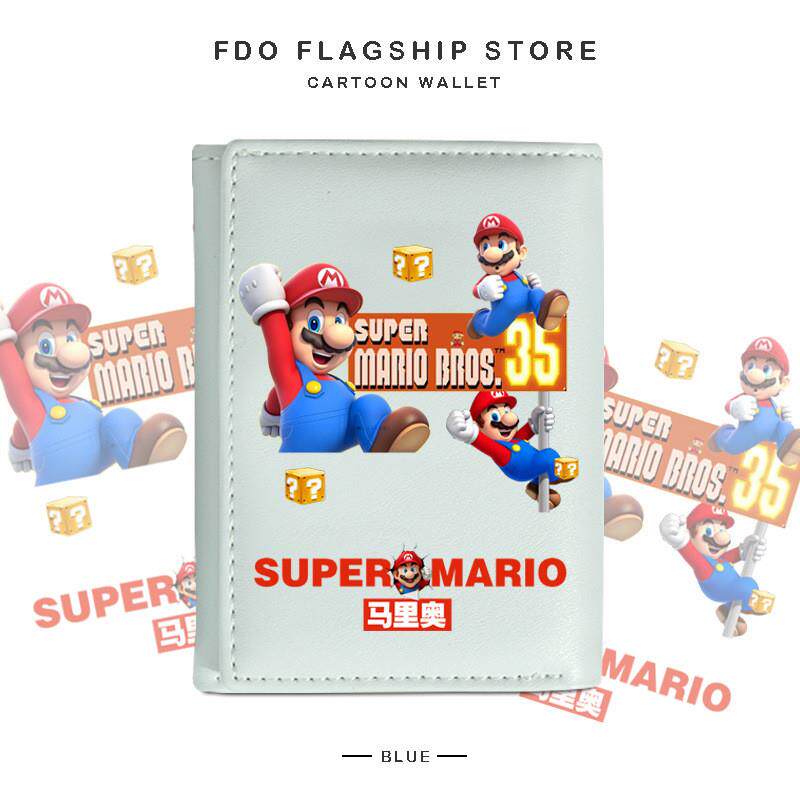 新款超级马里奥钱包儿童男女生可爱卡通游戏小学生卡包一体包2025