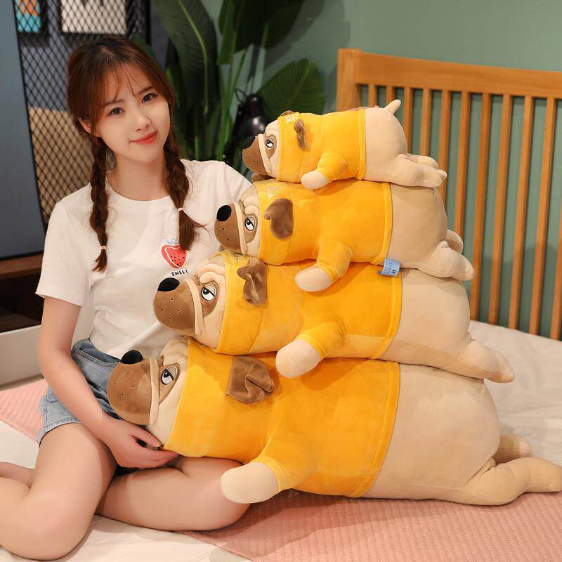 新款青春无敌奋斗狗公仔沙皮狗毛绒玩具玩偶剪刀机娃娃长抱枕