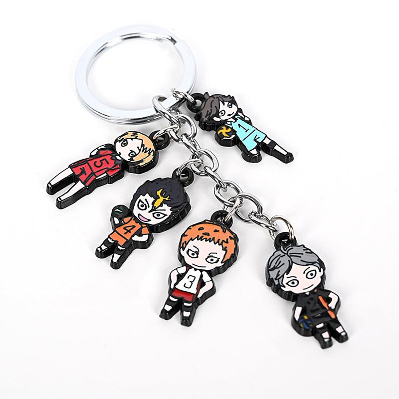 新款排球少年钥匙扣 合金公仔模型饰品日向翔阳泽本影山动漫新品