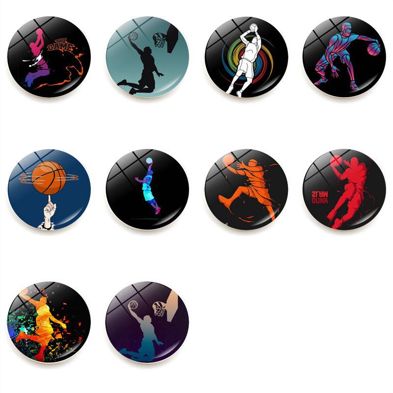 新款运动篮球大灌篮冰箱贴时光宝石磁性水晶玻璃白板贴纸装饰品25