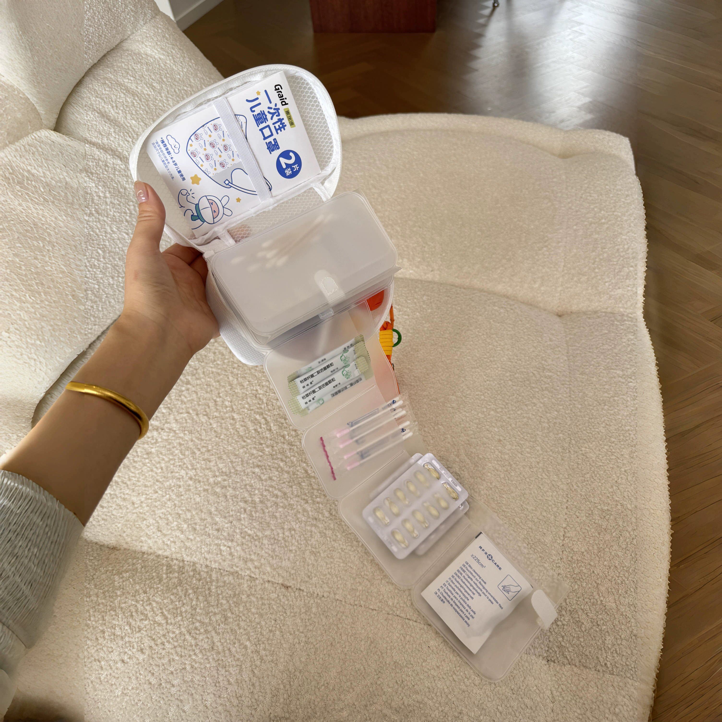 药品收纳儿童急救箱药包袋收纳袋便携式拉链袋药品整理神器小药箱