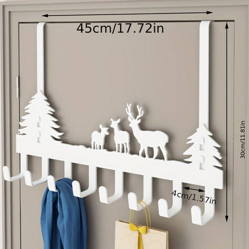 门后挂钩免打孔挂衣架置物衣服收纳架入户门上挂架壁挂衣钩强力