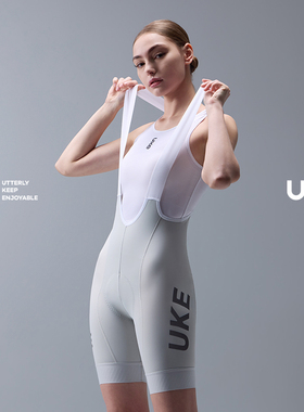 UKE新款EIT双箭头坐垫骑行裤女子背带短裤防晒UPF50+春夏季RP400