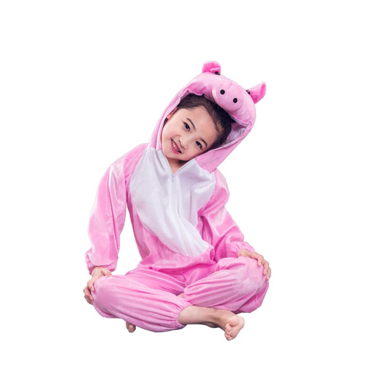 速发三只小猪话剧演出服装儿童节童话剧动物扮演服道具可爱粉猪连
