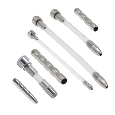 不锈钢平板锁导尿管贞操配件长硅胶软管男士空心马眼棒