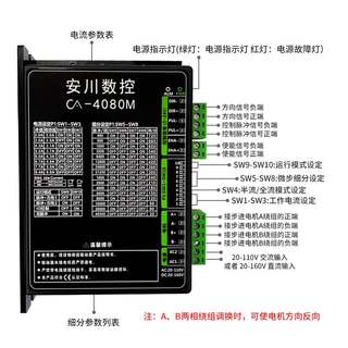 步进电机驱动57/度86/110 安川CA4080M 8.3OA I控制 高精包邮