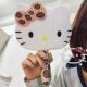 钻豹纹KT生日化妆镜hellokitty猫咪送礼物贴公主手持diy镜子手工