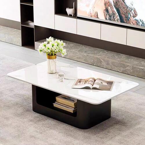 轻奢意式岩板长方形现代极简茶几客厅家用小户型小方桌高级感茶桌