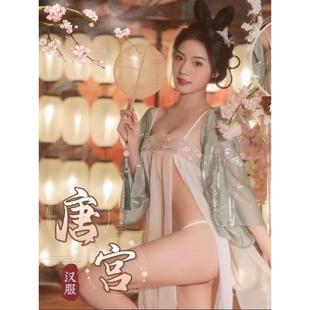 情调大码性感汉服女异域风情衣服服饰妖娆古装吊带雪纺外衫薄裙