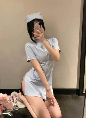 性感v领激情火辣短裙护士制服