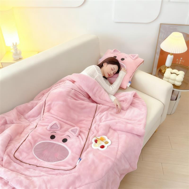 抱枕毯子二合一沙发睡觉车载办公室抱枕被午睡盖毯两用靠枕可收纳