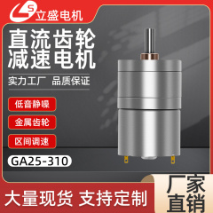 立盛GA25-310微型直流减速电机碳刷磁瓦可调速6v12v24V小型马达