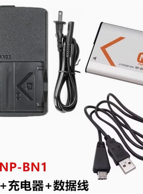 适用索尼NP-BN1电池充电器W350 TX66 TX100 T99C W570 相机数据线