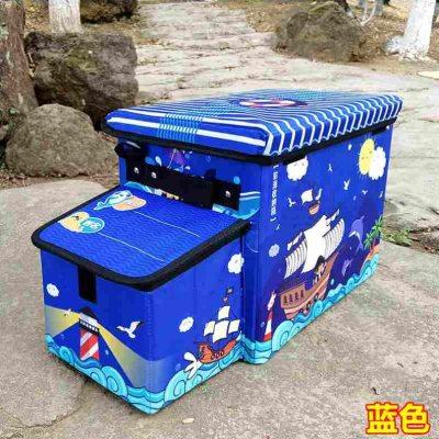 轮滑鞋收纳箱校园背包创意结实可坐储物箱儿童整理箱溜冰鞋储物凳