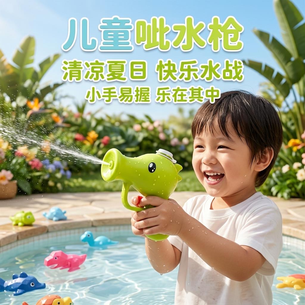 豌豆水枪儿童手持易握水战玩具