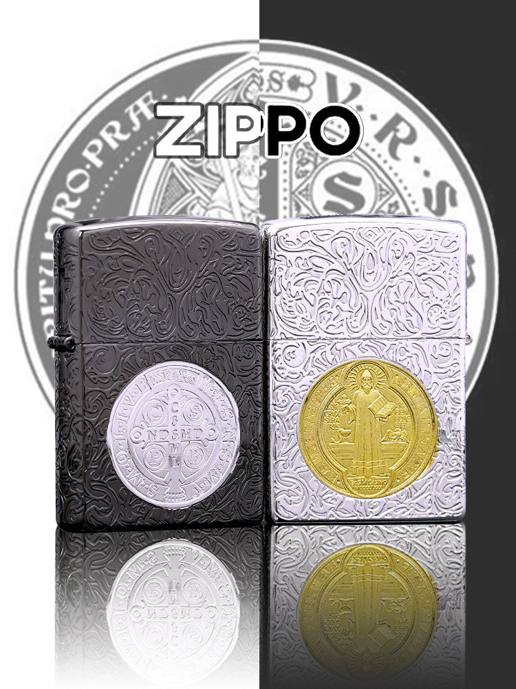 zippo正品打火机/205-镀金银康斯坦丁恶灵挽歌-精致雕刻-dy9902f