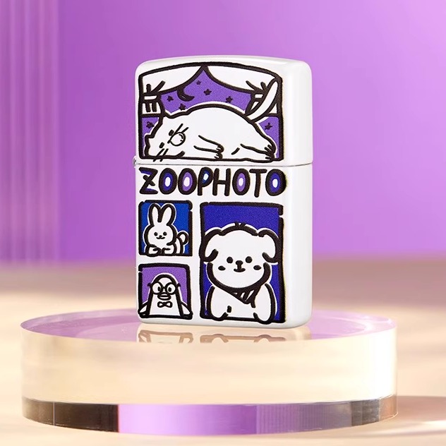 Zippo官网正版入园证件照煤油防风打火机节日送七夕礼