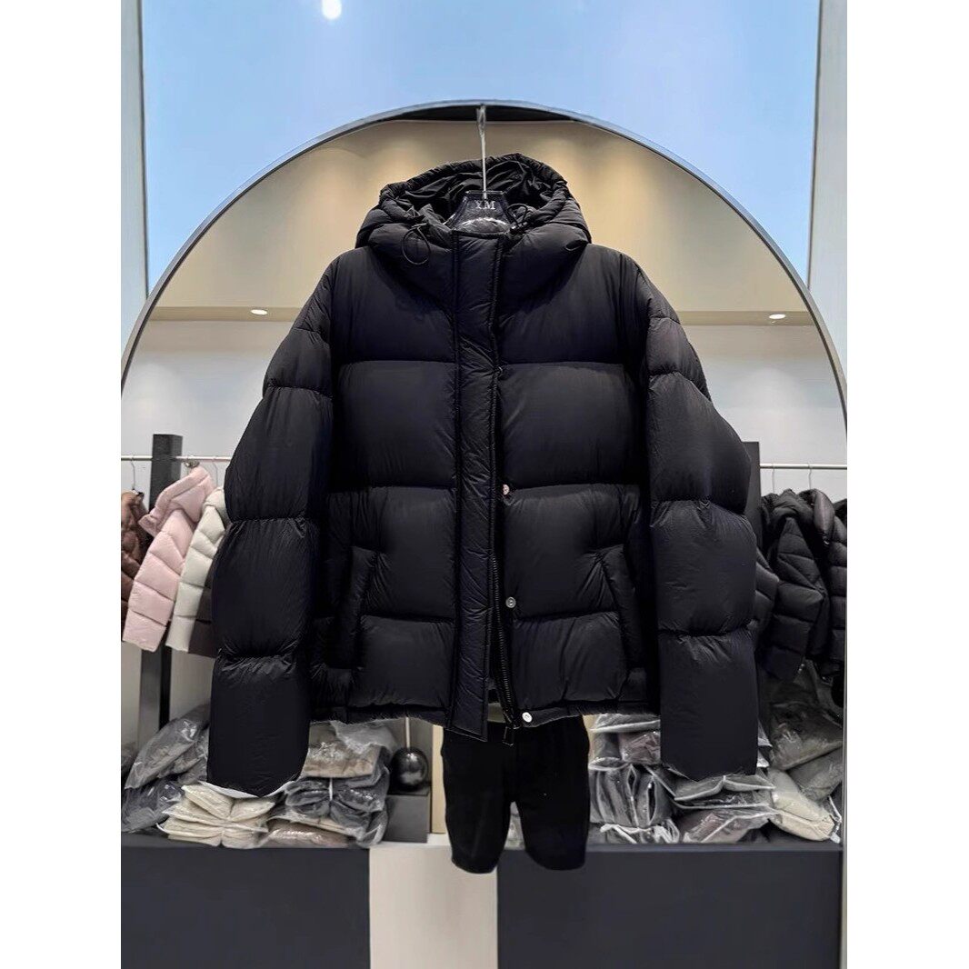 明摩羽绒服白鸭绒泡芙女款短款连帽加厚面包服小个子加厚2025冬季