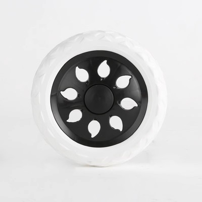 购物车轮子买菜车小拖车小拉车轮子手拉推车轱辘配件橡胶静音轮子