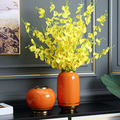 格熙伦玄关摆件轻奢花瓶客厅陶瓷插花餐桌现代简约玄幻隔断电视酒