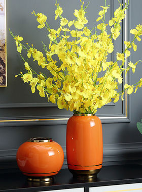 格熙伦玄关摆件轻奢花瓶客厅陶瓷插花餐桌现代简约玄幻隔断电视酒