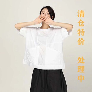 休闲百搭大码 新款 显瘦T恤上衣现货 2026春夏季 纯白色简约风格