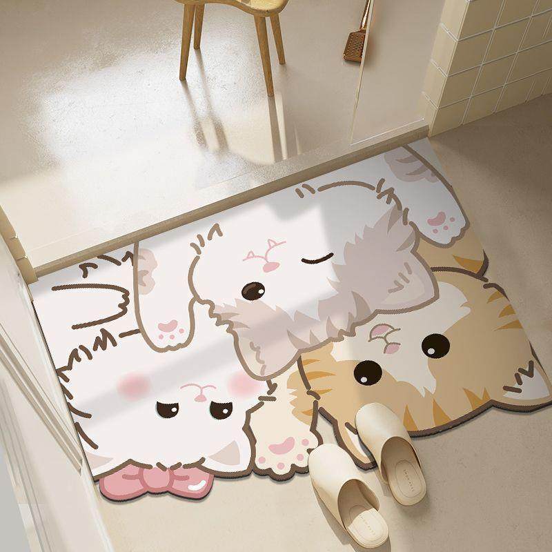 家用硅藻泥可裁剪厕所免洗脚垫浴室吸水地垫速干防滑垫卫生间门口