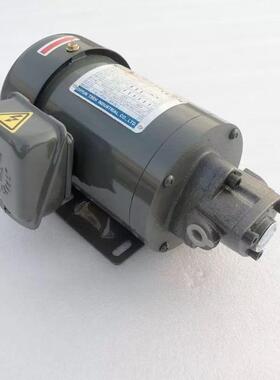 380V台湾群策电机三角摆线泵齿轮油泵ROP-12A+190W机床润滑油泵组