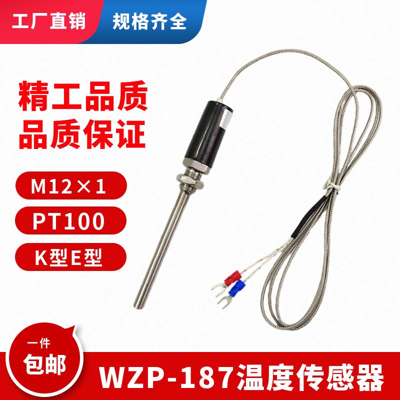 WZP-187不锈钢防水温度传感器探头Pt100铂热电阻KE型热电偶感温棒