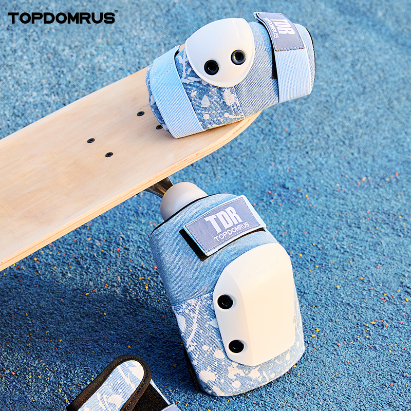 TDR浪花牛仔易穿戴滑板护具
