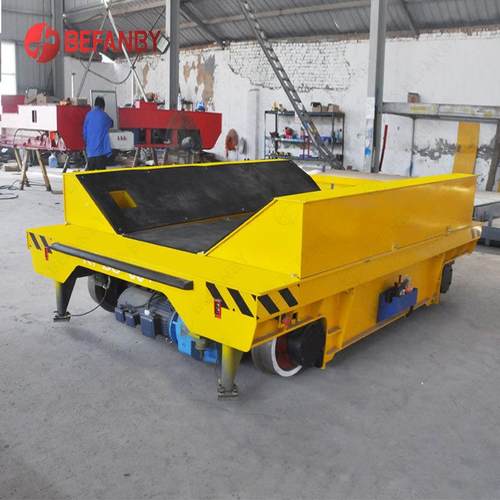 KPD65T钢运材卷材转轨道电动平过板车车间重型工-件搬运跨地平车