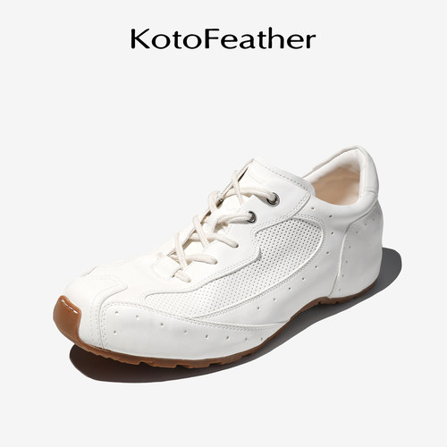 珡羽KotoFeather水洗马皮男鞋手工运动老爹鞋舒适透气休闲皮鞋