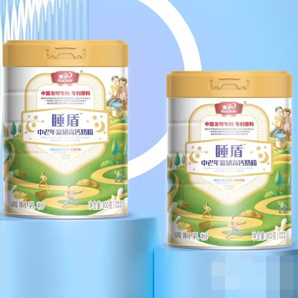 美庐 睡盾 中老年富硒高钙奶粉乳粉800g