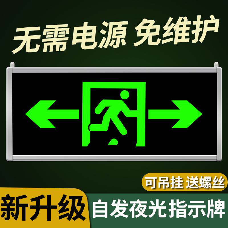 双面安全出口指示牌地标消防标识标牌逃生箭头通道疏散应急紧急夜怎么样,好用不?