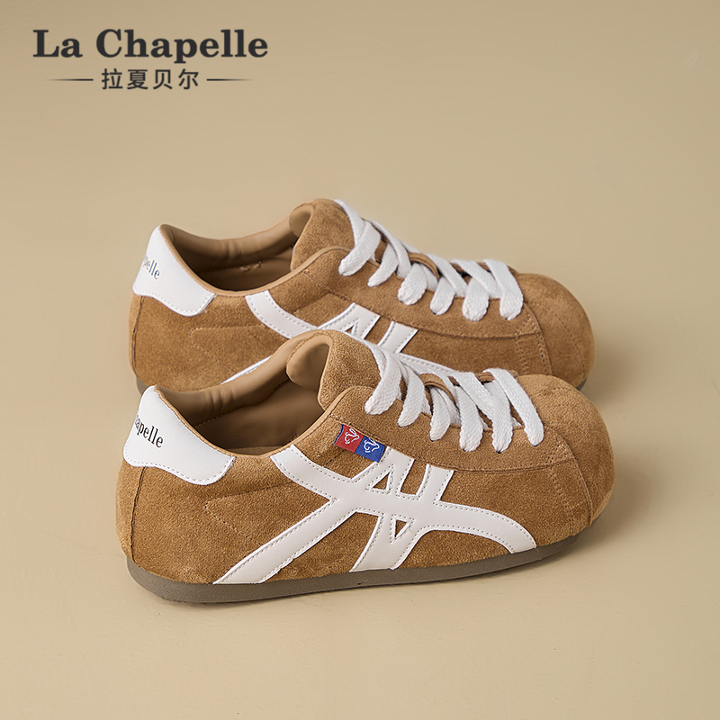 拉夏贝尔复古厚底德训鞋2025新款