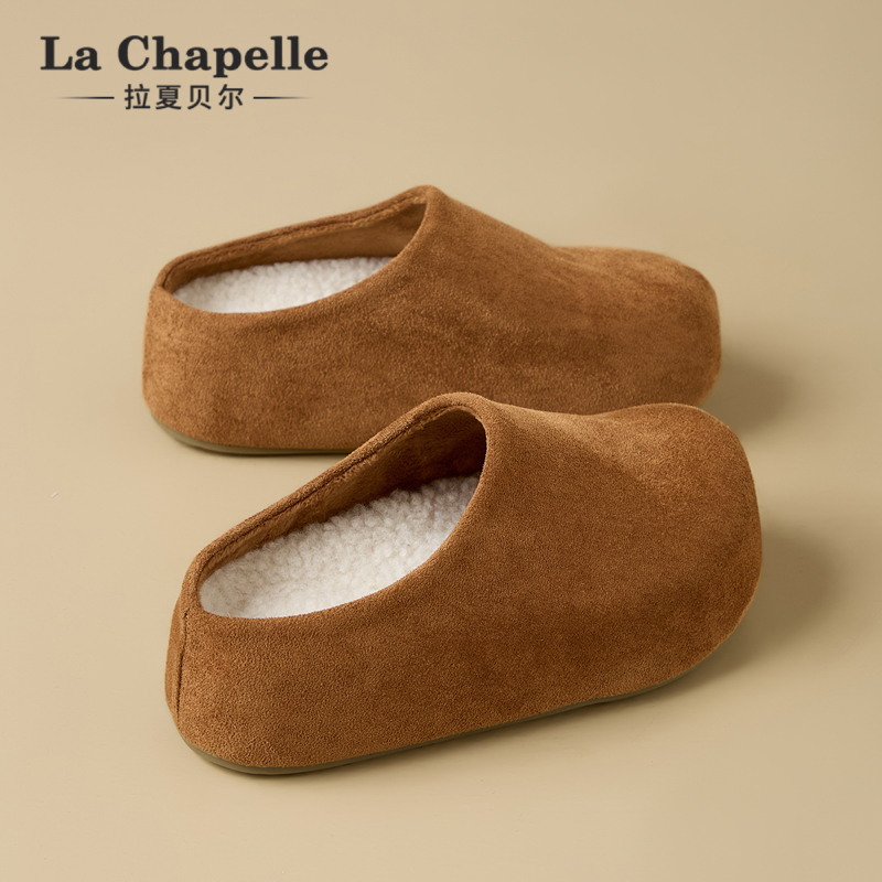 拉夏贝尔厚底加绒勃肯鞋