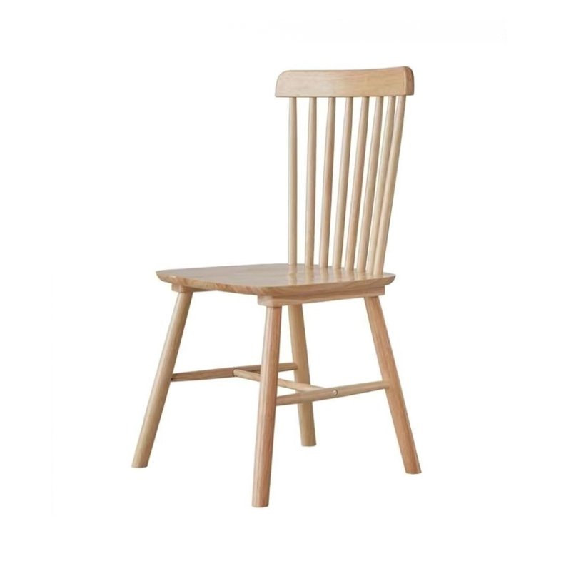 温莎椅现代简约小户型家用餐桌椅实木背靠椅北欧餐厅饭店原木椅子