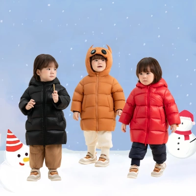 【一件过冬款】男女童加厚羽绒服2024冬季新款保暖连帽羽绒外套
