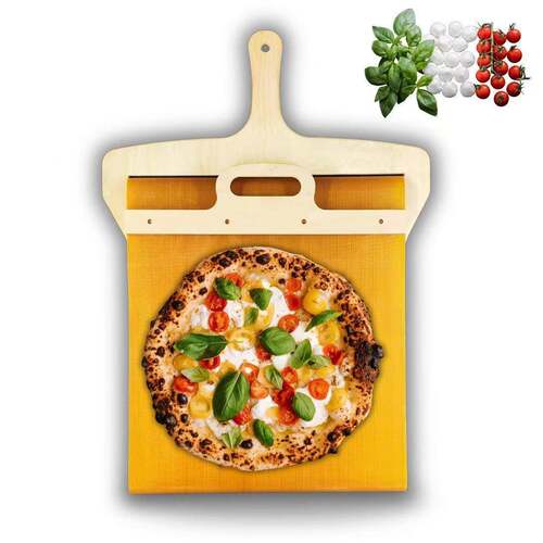 新款披萨滑动铲 Sliding Pizza Peel 披萨饼转移板滑动铲托盘BSCI