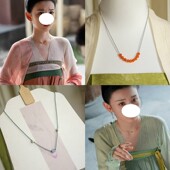 国风简约项链无忧半夏同款 妆造日常搭配短璎珞耳饰锁骨链 渡古装