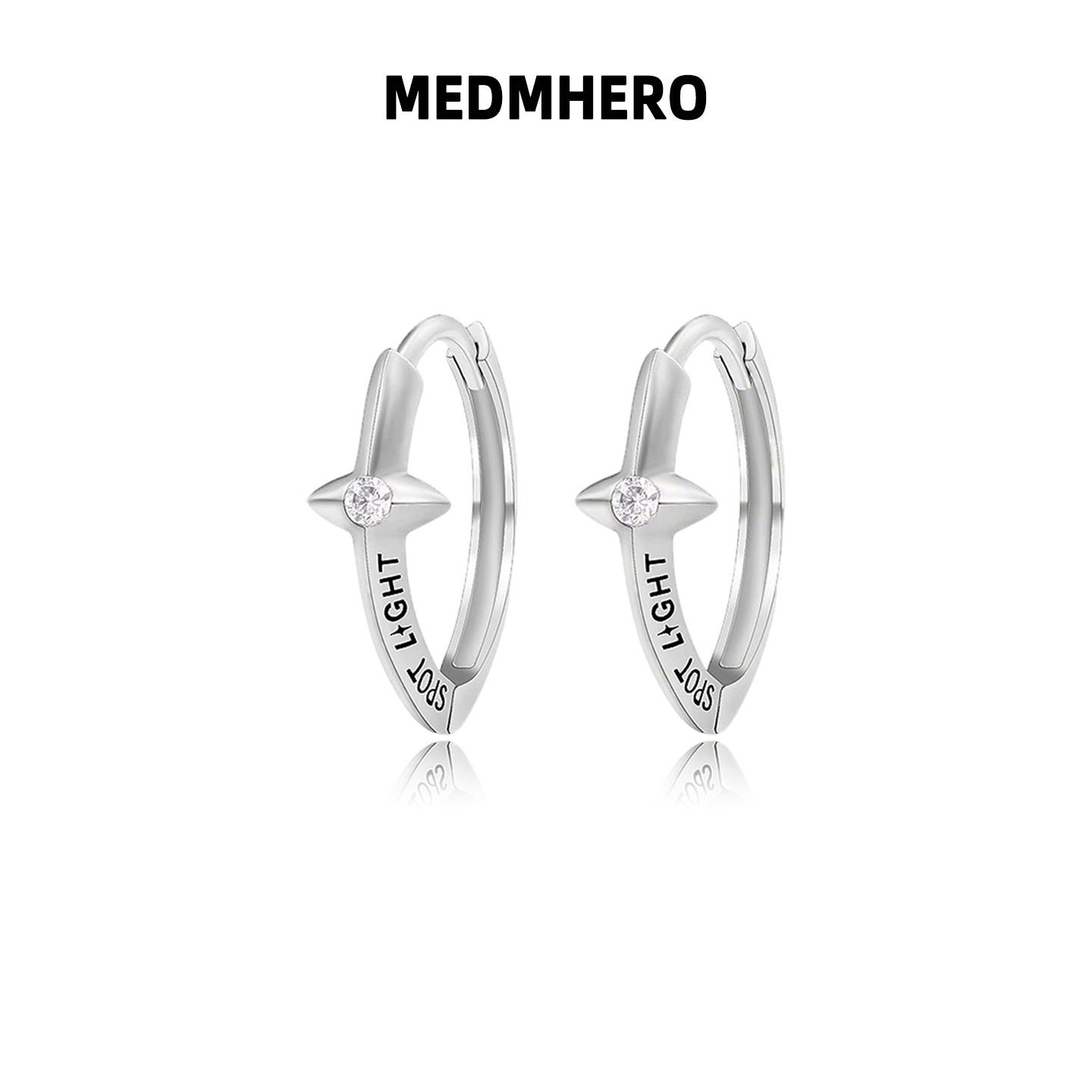 纯银追光者星芒耳环男轻奢高级