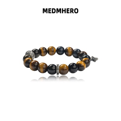 邱鼎杰陈赫同款天然黄虎眼石手链