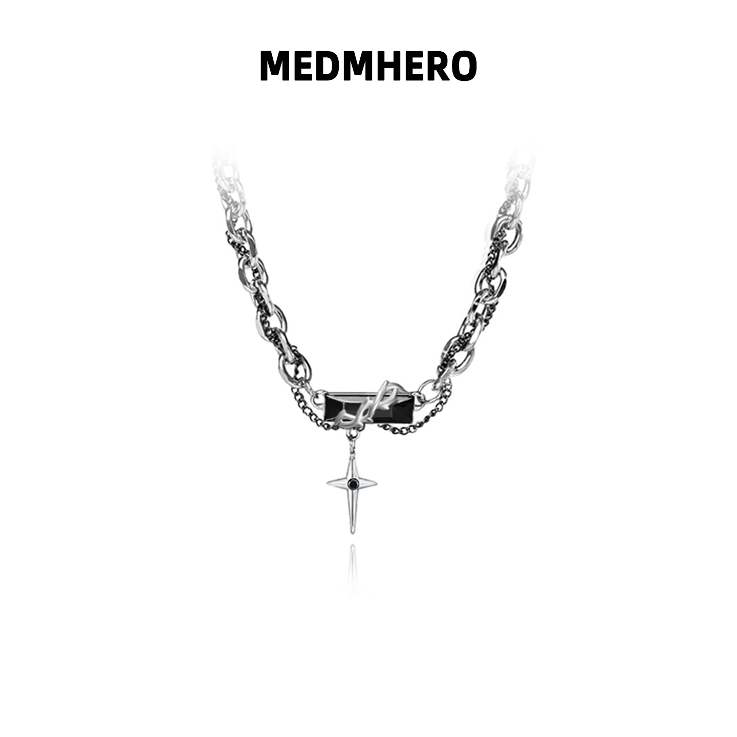 MEDM HERO王嘉尔同款缠绕宝石星芒项链男士痞帅高级感古巴链百搭
