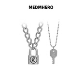 Sid南京锁潮流项链朋克R锁情侣款 MEDM HERO送女朋友NANA同款 钥匙