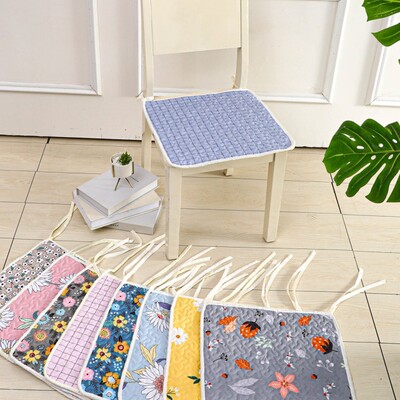 四季通用薄款椅垫防滑办公坐垫学生凳垫夏天椅子垫夏季餐椅垫纯棉