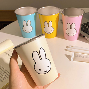可爱卡通高颜值家用刷牙洗漱杯学生食品级卡通米菲兔喝水杯子漱口