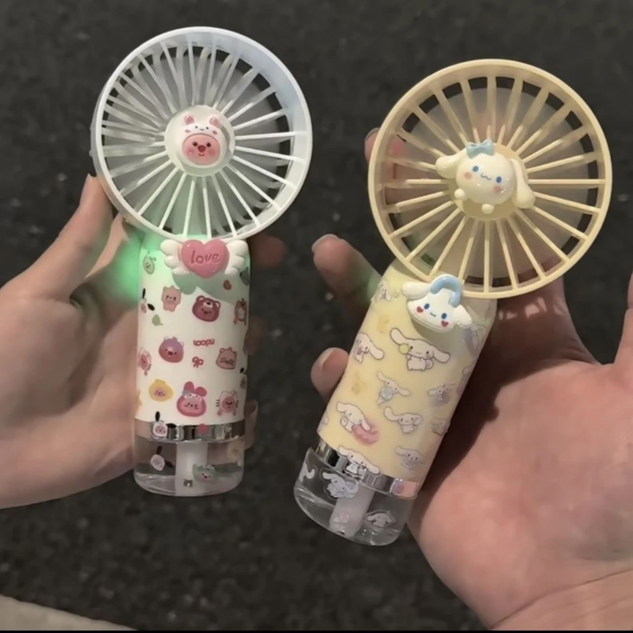 loopy手持风扇迷你喷雾随身电扇便捷usb充电可爱桌面电风扇宿舍用