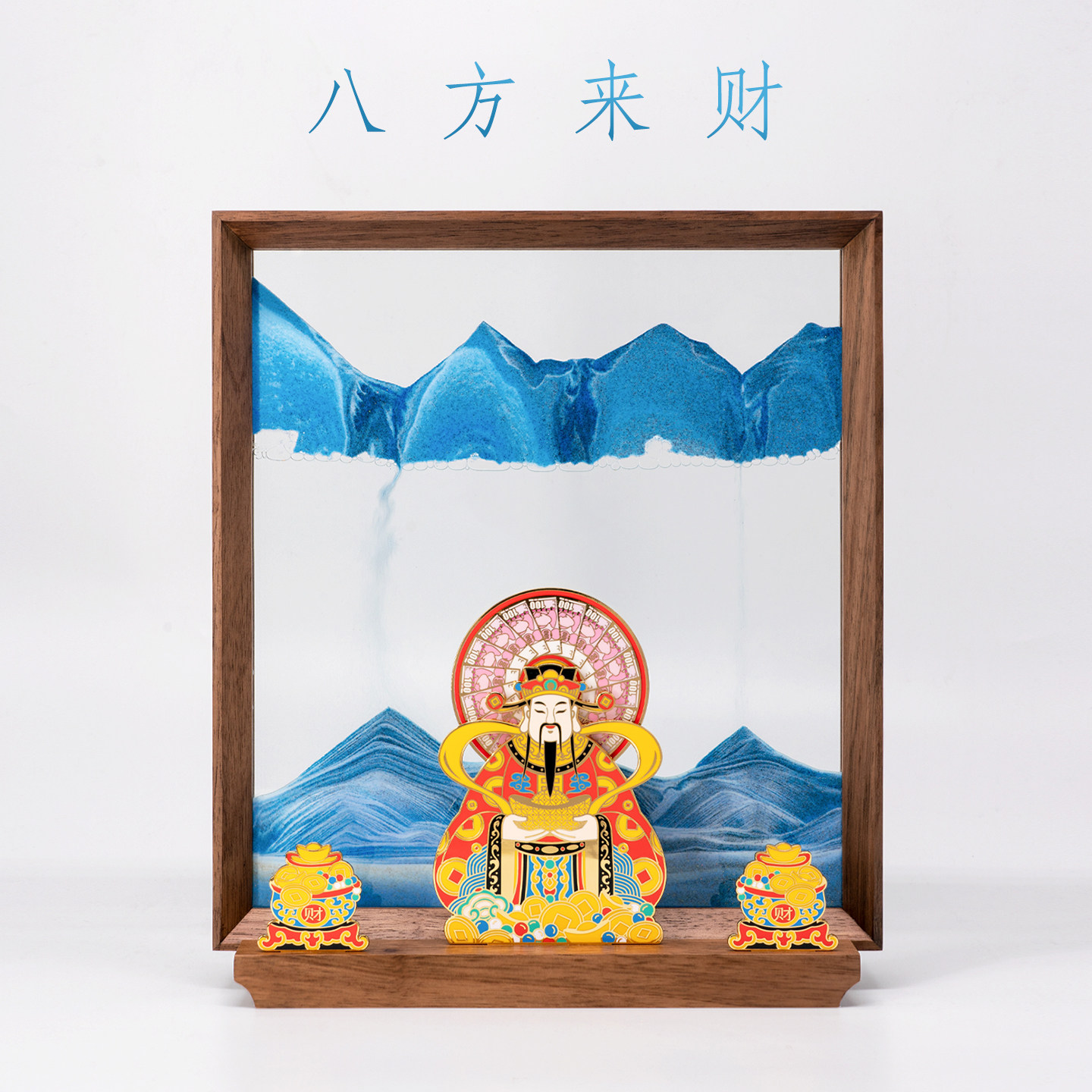 马鹿八方来财流沙画招财摆件礼物图片