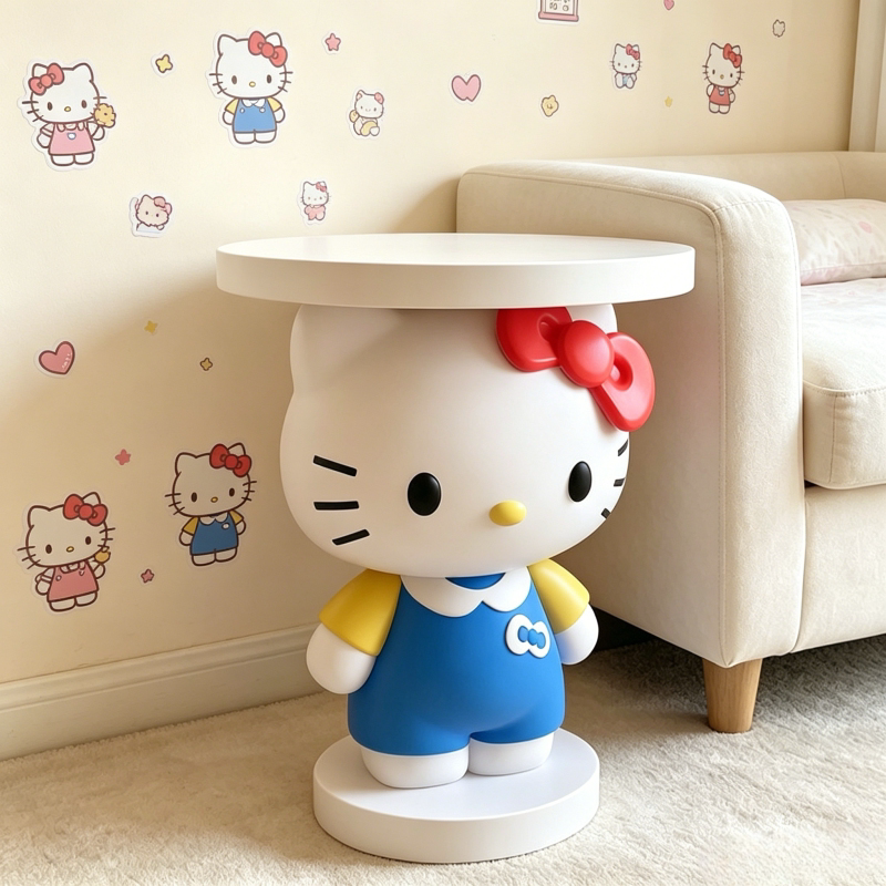 HelloKitty猫咪大型客厅电视柜落地边几托盘装饰品乔迁新居摆件