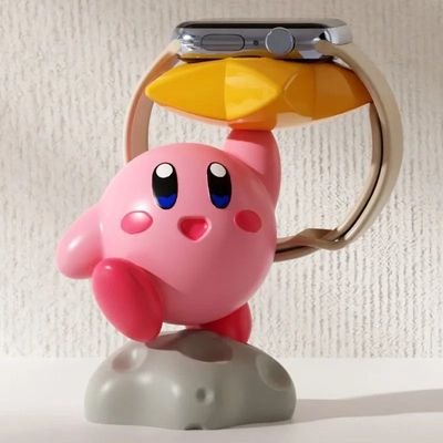 创意星之卡比适用苹果华为手表充电器支架iwatch9手表托架可爱s8